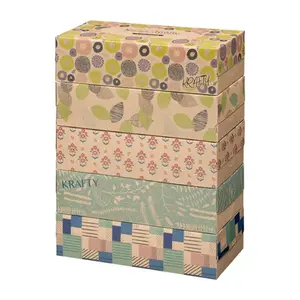 Khăn Giấy Nhật Bản 2 Lớp, Kazaru x Krafty, Tissues, 180 Tờ (197 x 212mm) - ELLEMOI